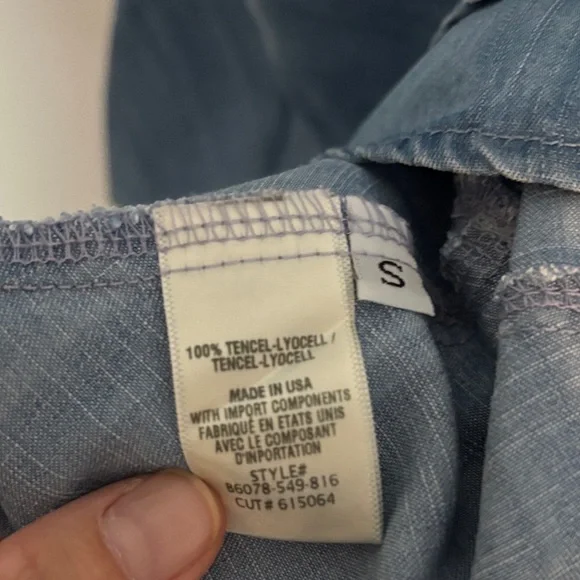 Bella Dahl Light Blue Sleeveless Denim Dress - like new size small - Picture 3 of 7